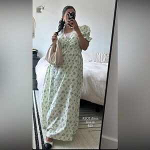 ASOS Green Floral Maxi Dress